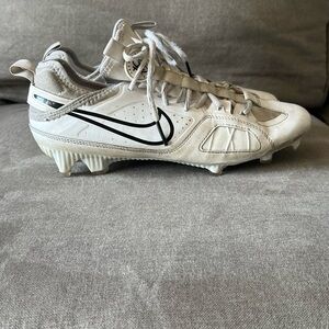 Nike Huarache 9 Varsity LAX Lacrosse Cleats Men Size 9 White